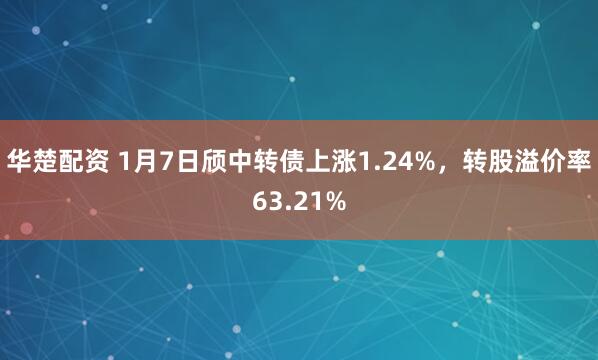 华楚配资 1月7日颀中转债上涨1.24%，转股溢价率63.21%