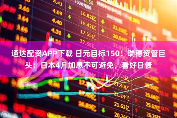 通达配资APP下载 日元目标150！瑞穗资管巨头：日本4月加息不可避免，看好日债